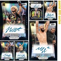 Homemade Diy Panini UFC Prizm Series Brock Lesnar Israel Adesanya Justin Gaethje Signature Collection Card Toys Gift