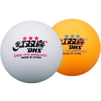 3 Stars D40+ Original DHS Table Tennis Balls ABS New Material 10 Pcs/Box Ping Pong Balls with Seam ITTF Approved for Training