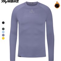 YKYW Winter Herren Radfahren Langarm Basisschicht 0 ° C2025, Thermo-Fleece, Fahrradunterwäsche, MTB, Rennrad, Hemd, Basis, Unterhemd