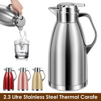 2.3L Thermal Coffee Carafe Stainless Steel Tea Pot Leak-Proof Vacuum Insulated Carafe Kettle for Coffee Tea Hot or Cold Drinks