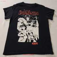 Inuyasha Anime T Shirt tee kagome sesshomaru retro Japanese Small Black vintage Washed Versatile designer clothes streetwear