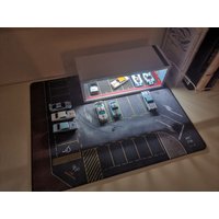 1/64 Car Model Scene With Parking Lot Shooting Garage Pad Floor Mat
