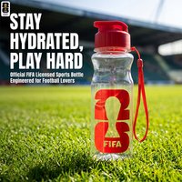 FIFA World Cup 2026 Water Bottle 18oz Sports Water Bottle with Leakproof Flip-Cap & Lanyard, BPA-Free Food-Grade Eco-Friendly