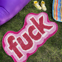 VIKAMA Cute Funky Bathroom Rugs Non Slip Washable Shaggy Soft Absorbent Funny Cool Unique Accent Throw Rug For Bedroom