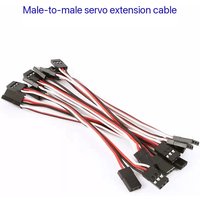 10pcs Public to public servo extension cable, flight control connection cable, four axis/six axis receiver 3P DuPont plug cable
