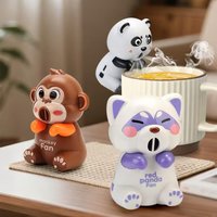 Mini Food Cooling Fan 3 Speeds USB Rechargeable Cute Animal Clip On Portable Soup Coffee Tea Cooler Kitchen Office Desk