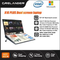 CRELANDER 16" Dual Touch Screen Laptop Intel i5i7 12th Gen 12 Cores IPS Screen 32GB RAM M2 SSD Windows 11 Intel Laptop Computer