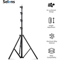 Selens 2.2-3.9m Heavy Duty Air-Cushioned Light Stand Aluminum Alloy Tripod for Photo Studio Softbox Flash Video Lighting Bracket