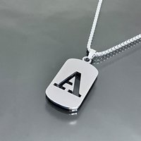 Fashion Punk Initial Tag Letter Stainless Steel Pendant Necklaces For Men Women Wholesale Jewelry lot