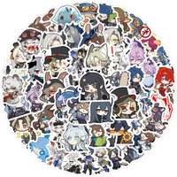 10/100Pcs Anime Game Arknights Q Version Stickers Action Figures Decorative Decals for Hand Account Scrapbook Laptop Phone DIY