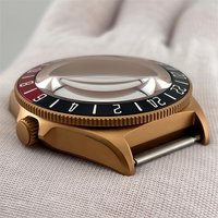 40mm Silver Rose Gold Watch Case Cylindrical sapphire Glass Fit NH34 NH35 NH36 NH70 NH71 NH72 ETA 2824 PT5000 Automatic Movement image 4