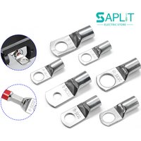 SC-Serie Kupferkabelschuhe für Batterie-Elektrokabel SC 6/10/16/25/35/50/70/95 Crimpverbinder mit Schraubloch 6/8/10/12mm