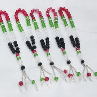 5 pack Muslim Prayer Beads Coloured 10mm 33 Beads Mihrab Separators Count Exquisite Design Tasbih Prayer Beads