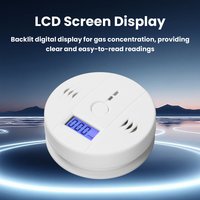 DC 4.5V Carbon Monoxide Smoke Alarm CO Detector LCD Display Alarm Indoor Wireless Toxic Gas Leak Detector Fire Sound Alarm