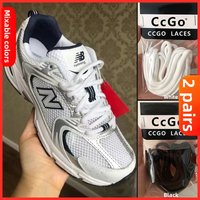 NB530 Series Lightweight Casual Sports Shoe Laces Unisex Silver Black Original Half Circle Design for Men And Women