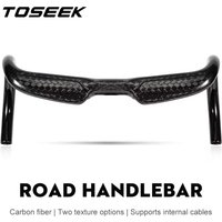 TOSEEK TR2000 8K/UD Carbon Fiber Handlebar Road Bike Bent Bar Road Bicycle Handle Bar 380/400/420/440mm Internal Cable Routing
