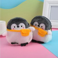 Creative Cute Custard Backpack Little Penguin Coin Purse Port Red Envelope Data Cable Bag Storage