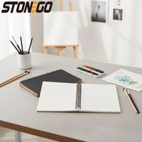 STONEGO Retro Kraft Paper Coil Notebook Blank Sketchbook Doodle Journal Diary Wholesale Stationery Supplies