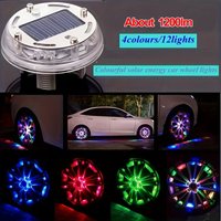 LED Licht Solar Energie Flash Auto Rad Licht Hub Birne Reifen Reifen Ventil Auto Motorrad Reifen Bunte Modi Ventil Licht Rad Lampe