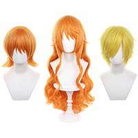 HOLOUN ONE Anime Egghead Island Nami Sanji Cosplay Wig Synthetic Fiber Rose Net Cos Convention Halloween Christmas
