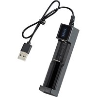 1 Slot Charger Rechargeable Lithium Battery for 16340 14500 18650 26650 3.7V Lithium Battery USB Fast Charge