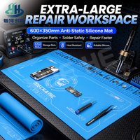 MECHANIC V80 Silikon-Reparaturmatte, hitzebeständige Lötunterlage mit Aufbewahrungsfächern für Komponenten zur Reparatur von Handy-Leiterplatten.