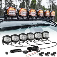 AUXBEAM 4/6Pcs V-MAX SERIES 5inch LED Driving Lights SIDE SHOOTER 168W 16440LM Work Light White Spot lights Amber DRL Combo Beam