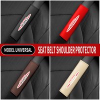 1PC Leather Car Seat Belt Shoulder Protector Cover Safety Belt Padding Pad For Mini JCW John Cooper Works Car Accessories