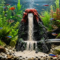 Aquarium Volcano Ornament,Multipurpose Collection Unique Unique Decor Fish Tank Ornament,Decorative Rock Fish Tank Landscaping