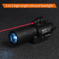 X400U Tactical Flashlight with Laser Sight, Dual-Mode White Light & Red Laser, One-Button Switch, Aircraft Aluminum Alloy, Quick