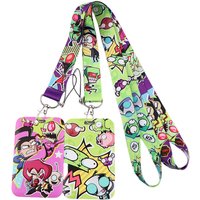 Alien Invader Zim Neck Strap Lanyard keychain Mobile Phone Strap ID Badge Holder Rope Keyrings Accessories Webbings Ribbons Gift