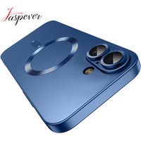 Luxury Matte Magnetic Magsafe Silicone Soft Case For iPhone 16E 16 15 14 13 12 11 Pro Max Plus Metallic Luster Plain Color Cover