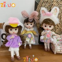 1/12 Bjd Doll Ob11 12cm Mini Dolls Princess Dress Up Cute Doll 20 Movable Joints Dolls for Girls Kids Munecas Toys Gifts Bjd Toy
