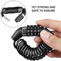 AliExpress Bicycle Motorcycle Anti-Theft Chain 4-Digit Password Combination Helmet Lock Safety Portable Cable Lock Durable Wire Rope