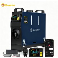 TR B1 2KW, sterowanie za pomocą aplikacji, wyświetlacz LCD, nagrzewnica powietrza na diesle, 12V/24V, wielofunkcyjna, z Bluetooth, cicha nagrzewnica postojowa do samochodu, kampera, łodzi, niskie