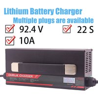 92.4V 10A High power Aluminum Shell LCD Li-ion Battery Charger is Suitable 22S 81.4V Battery Fast Charging Heat dissipation
