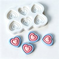 Heart Shape Silicone Sugarcraft Mold Resin Tools Cupcake Baking Mould Fondant Cake Decorating Tools