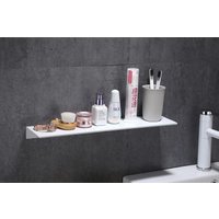 Bathroom Storage Rack Shampoo Wall Shelves Floating Matt Kitchen Mirror Metal Shower Organizer Bathroom Home Accessories