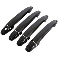 For Toyota Land Cruiser Prado 120 J120 LC120 2003-2009 Glossy Black Chrome Carbon Fiber Car Door Handle Cover Trim Sticker