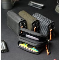 Double Layer Zipper Storage Bag Men Women Large Capacity Zipper Coin Purse Card Slot Key Bag Outdoor Travel Camping Pouch