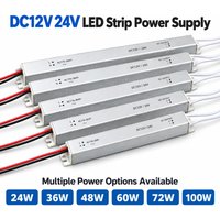 1-2 Stück Aluminiumgehäuse LED-Netzteil AC180-240V zu DC12V 24V 24W 36W 48W 60W 72W 100W LED-Streifen-Treiber-Transformator