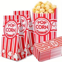 20/50Pcs Popcorn Bags Individual Servings Paper Popcorn Food Bag Wedding Party Popcorn Bar Snack Gift Packs Movie Night Supplies