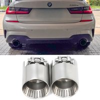 2pcs/lot Exhaust Tip For BMW 3 Series G20 G21 Exhaust Pipe Tailpipe 320d 330i 330e 320i Muffler Tip Nozzle Directly Plug Exhaust