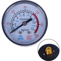 (Summer6)1 Pc Bar Air Pressure Gauge 13mm 1/4 Bsp Thread Double Scale For Air Compressor