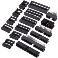 FC 6/8/10/12/14/16/18/20/24/26/30/34/40/50/60/64Pin 2.54mm Pitch Female IDC Socket Connector Ribbon Cable DC3 Header Male Socket