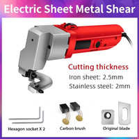 Handgehaltene Elektrische Blechschere, Hochleistungs-Nibbler für 2,5mm Eisenblech und 2mm Edelstahl, Tragbare Metallschere, Elektrowerkzeug zum Schneiden