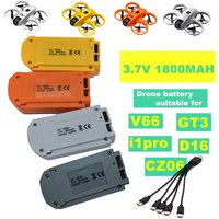 V66/GT3/CZ06/i1 Pro Dron Battery 3.7V 1800MAh Battery For i1 PRO RC Quadcopter Replacement Battery CZ06 Parts with USB Charger