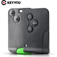KEYYOU For Renault Laguna Espace 2/3 Buttons Car Key Shell Card Remote Control Key Keyless Entry Case