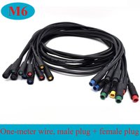 1Pcs M6 2 3 4 5 6 Pin Male to Female Extension Cable for Solar Panel Terminal Mini Plug Signal Connect Sensor 1M