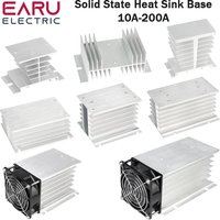 1Pcs 10A-200A New Single Phase Three Phase Solid State Relay Module Heat Sink SSR DA AA DD Aluminum Fins Radiator Din Rail Mount